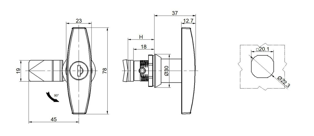 Electrical Board Handle Lock of MS324-2.jpg