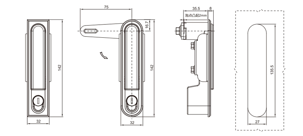 Plane lock MS818 series economic type.Dimension.jpg