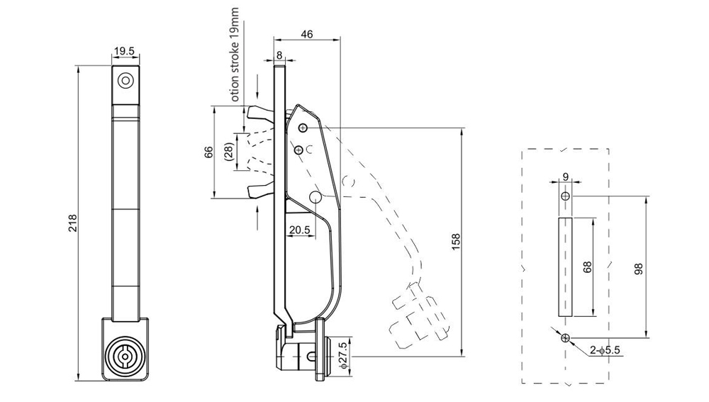 Zinc Alloy Handle Lock of MS887.jpg